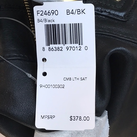 Coach F24690 B4/BK Leather Satchel Original Factory Wrap - nvr used! Prist Cond - Picture 8 of 8